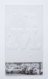 Mad Font, 2017. Vacuum formed PVC, aluminium frame, UV print, lacquer. 170 x 92 cm

