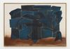 Tom Humphreys. Blue Church, 2016. Acrylic, charcoal, pigment on canvas. 113.40 x 163.20 cm