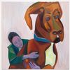 Tom Humphreys. Guard dog, 2019. Oil on canvas. 204,5 x 204,5 cm. Christian Andersen, Copenhagen