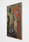 Anton Munar. Candle, 2022-25. Oil and pigments on burlap. 129 x 81 cm. Christian Andersen