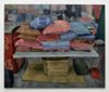 John Sandroni. Sabi (Boulders), 2025. Oil on linen. 60 x 72 inches (153 x 183 cm). Christian Andersen