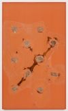 Hans-Christian Lotz, Rain over Water, 2019. Aluminum, glass, plastics, pig brains, RFID-tag. 163 × 98 × 4 cm. June Art Fair, Basel. Christian Andersen, Copenhagen