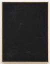 Julia Haller. Untitled, 2015. Bone glue, chalk, ferric oxide, gesso on linen, laser engraving on glass, oak frame. 66 x 51 cm. Liste, Basel, 2015. Christian Andersen, Copenhagen