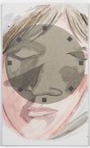Carl Mannov. Impendex, 2019. Gesso, paper and acrylic on canvas. 100 x 60 cm. Chart Art Fair, Copenhagen, 2019. Christian Andersen, Copenhagen