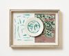 Tom Humphreys. Untitled, 2013. Gouache, pastel, oil and glazed ceramic on paper, glass, wood, aluminium. 37,50 x 50,50 cm. Christian Andersen 