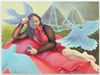 Wang Xiaoqu. Floating, 2022. Oil on canvas. 100 x 130 cm. Fiction or Fictions, 2022. Christian Andersen. Copenhagen
