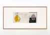 Carl Mannov. Chamber Play (Act 1). Watercolor, pencil and print on paper and passepartout. 80 x 40 x 1.5 cm. Christian Andersen